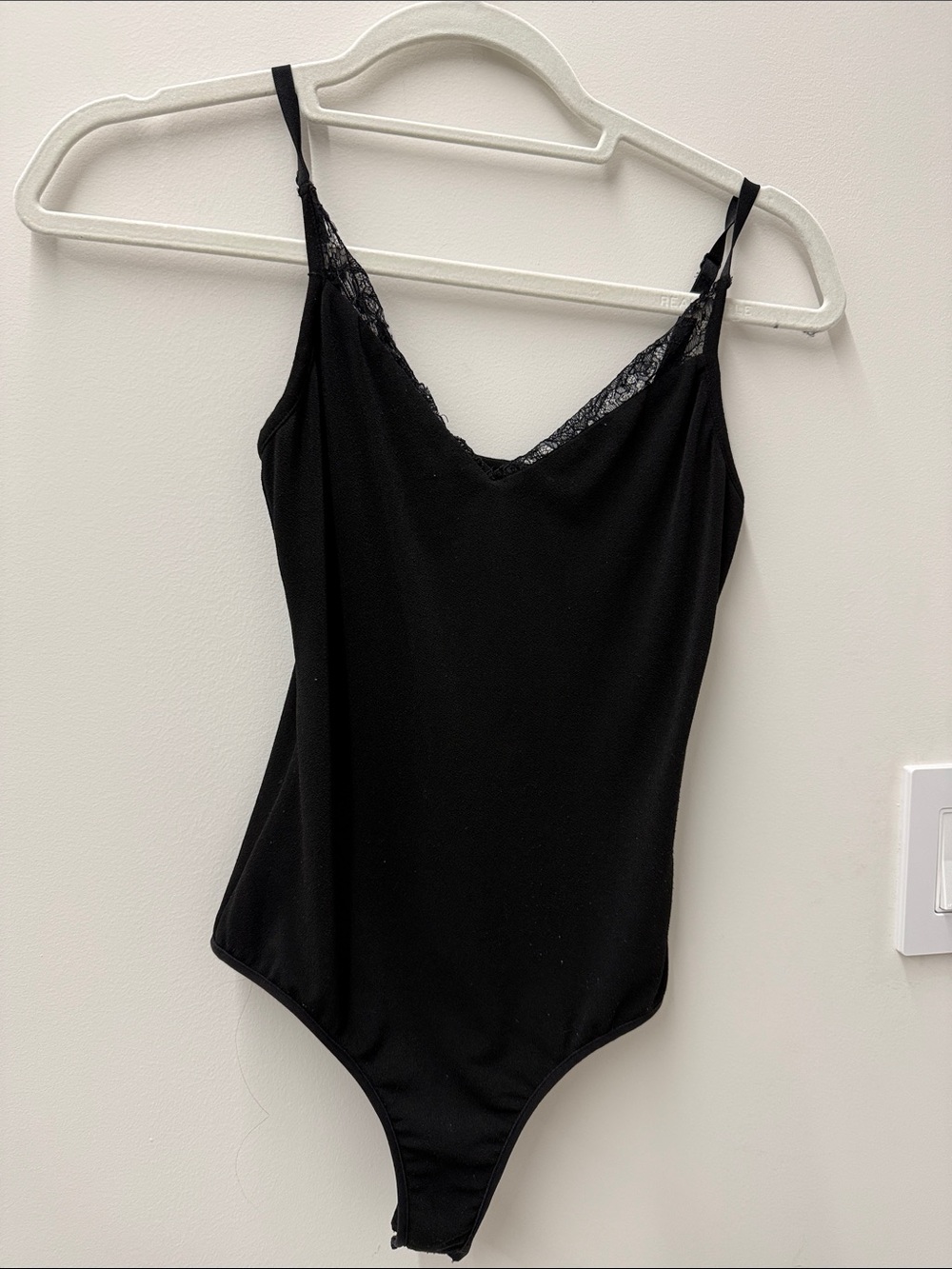Marciano Black Lace-Trim Bodysuit